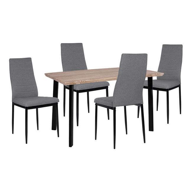 set-trapezarias-5tmch-sonama-epifaneia-4-3 ΣΕΤ ΤΡΑΠΕΖΑΡΙΑΣ 5ΤΜΧ SONAMA ΕΠΙΦΑΝΕΙΑ & 4 ΓΚΡΙ ΚΑΡΕΚΛΕΣ HM10355 110x70x75,5 cm - Image 1