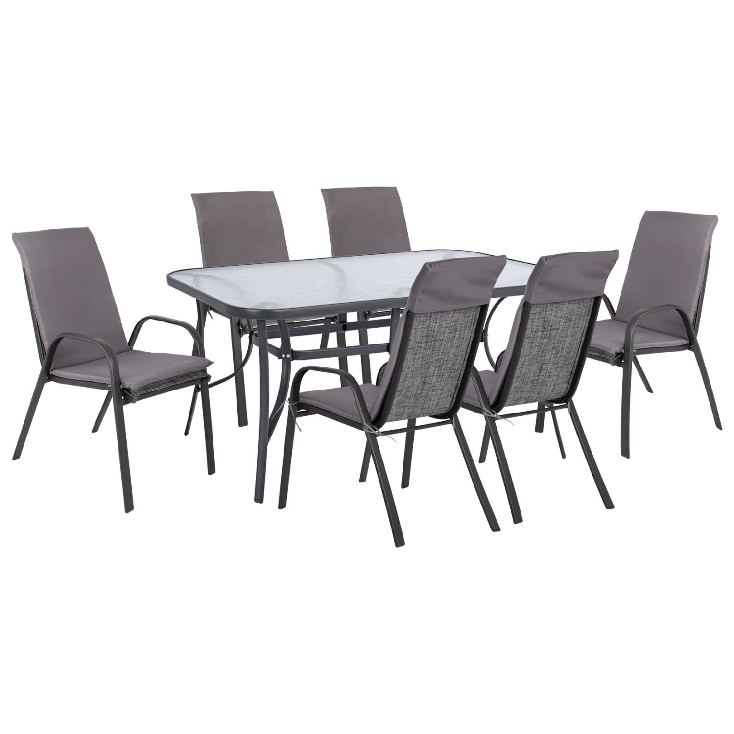 set-trapezarias-7tmch-karekles-me-maxila ΣΕΤ ΤΡΑΠΕΖΑΡΙΑΣ 7ΤΜΧ ΚΑΡΕΚΛΕΣ ΜΕ ΜΑΞΙΛΑΡΙ & ΤΡΑΠΕΖΙ 150X90 HM10572.01 ΓΚΡΙ - Image 1