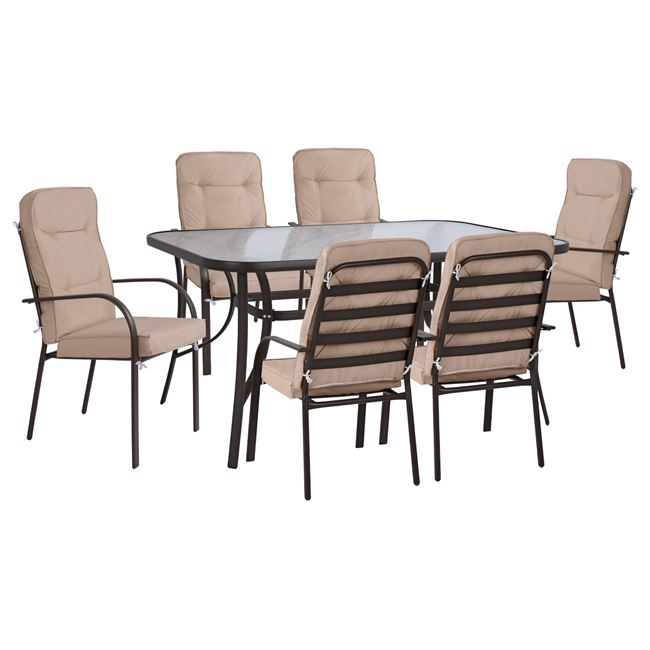 set-trapezarias-7tmx-trapezi-160ch90ch72-3 ΣΕΤ ΤΡΑΠΕΖΑΡΙΑΣ 7TMX ΤΡΑΠΕΖΙ 160Χ90Χ72Υεκ.ΚΑΙ 6 ΠΟΛΥΘΡΟΝΕΣ ΚΑΦΕ ΜΕΤΑΛΛΟ HM10564.02 - Image 1