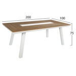 ΣΕΤ ΤΡΑΠΕΖΑΡΙΑΣ TABER HM10738.01 ΤΡΑΠΕΖΙ & 6 ΠΟΛΥΘΡΟΝΕΣ-ΑΛΟΥΜΙΝΙΟ & POLYWOOD-ΛΕΥΚΟ - Image 4