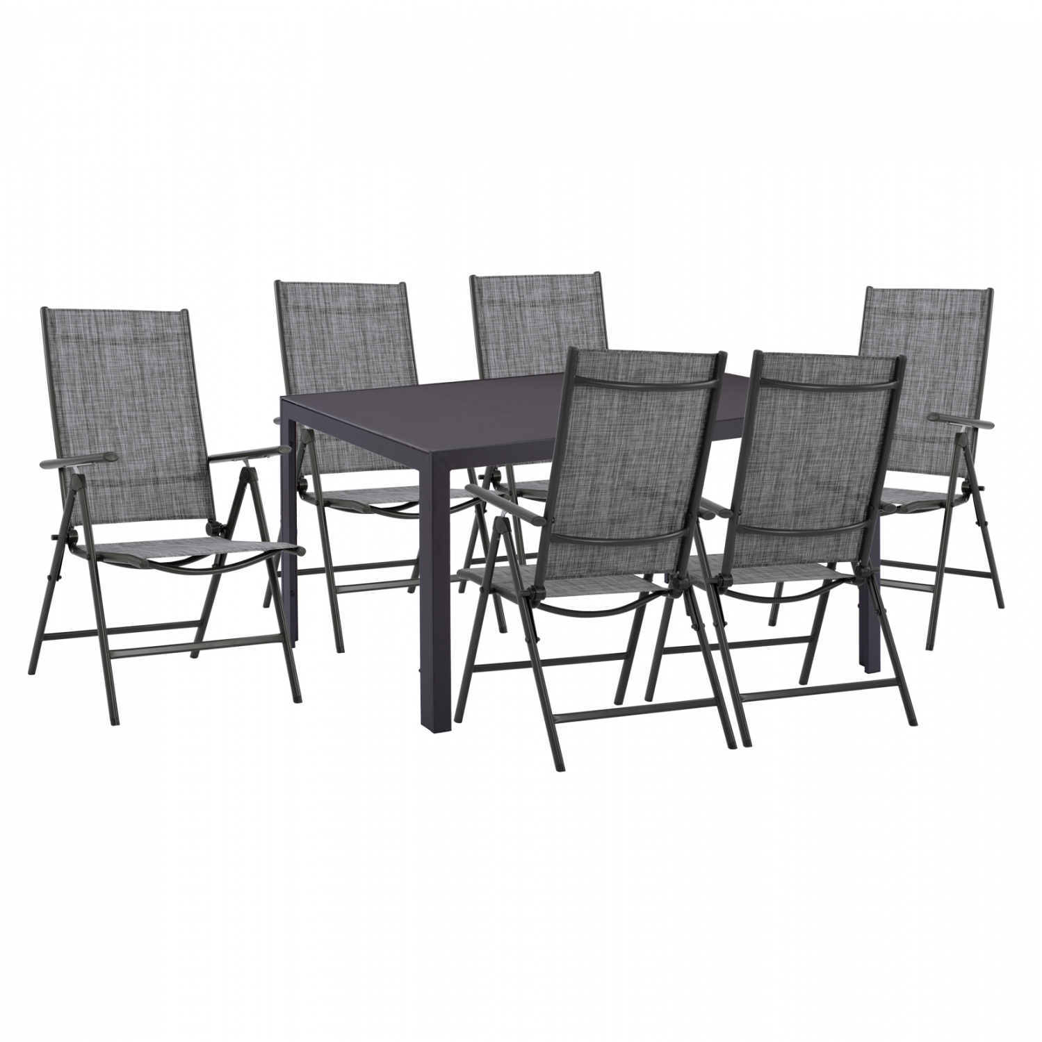 set-trapezarias-orthogonio-me-ptys-nes-k-3 ΣΕΤ ΤΡΑΠΕΖΑΡΙΑΣ 7 ΤΜΧ ΤΡΑΠΕΖΙ ΓΚΡΙ 150X90 ΚΑΙ ΠΟΛΥΘΡΟΝΑ ΠΤΥΣ/ΝΗ HM11531.01 - Image 1