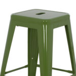 ΣΚΑΜΠΟ ΜΕΣΑΙΟΥ ΥΨΟΥΣ ΜΕΤΑΛΛΙΚΟ HM8573.13 MELITA ΣΕ LIGHT OLIVE GREEN 43x43x67Yεκ. - Image 5