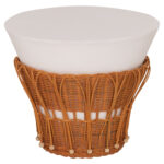 ΤΡΑΠΕΖΙ ΒΟΗΘΗΤΙΚΟ PERRAL HM18164.02S FIBER CEMENT ΛΕΥΚΟ-ΦΥΣΙΚΟ RATTAN--Φ42x36Υεκ - Image 6