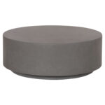 ΤΡΑΠΕΖΙ ΜΕΣΗΣ FIBER CEMENT ΣΤΡΟΓΓΥΛΟ KYOKO HM6579.01 ΓΚΡΙ Φ90x30Υεκ.