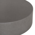 ΤΡΑΠΕΖΙ ΜΕΣΗΣ FIBER CEMENT ΣΤΡΟΓΓΥΛΟ KYOKO HM6579.01 ΓΚΡΙ Φ90x30Υεκ. - Image 4