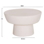 ΤΡΑΠΕΖΙ ΣΑΛΟΝΙΟΥ PIRSON HM18155.02 FIBER CEMENT ΣΕ ΛΕΥΚΟ--Φ60x36Υεκ. - Image 2
