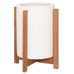ΓΛΑΣΤΡΑ/ΚΑΣΠΟ ΕΣΩΤ.ΧΩΡΟΥ HOFF HM4682.02S FIBER CEMENT ΛΕΥΚΟ-TEAK ΒΑΣΗ Φ33x42Υεκ