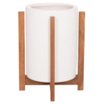 ΓΛΑΣΤΡΑ/ΚΑΣΠΟ ΕΣΩΤ.ΧΩΡΟΥ HOFF HM4682.02S FIBER CEMENT ΛΕΥΚΟ-TEAK ΒΑΣΗ Φ33x42Υεκ - Image 6