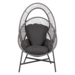 ΠΟΛΥΘΡΟΝΑ-ΦΩΛΙΑ RULER HM6506.01 ΓΚΡΙ ΜΕΤΑΛΛΟ-P.E.RATTAN-ΜΑΞΙΛΑΡΙΑ 90x85x154Υεκ - Image 3