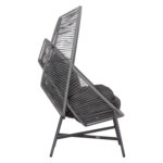 ΠΟΛΥΘΡΟΝΑ-ΦΩΛΙΑ RULER HM6506.01 ΓΚΡΙ ΜΕΤΑΛΛΟ-P.E.RATTAN-ΜΑΞΙΛΑΡΙΑ 90x85x154Υεκ - Image 4