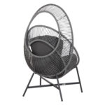 ΠΟΛΥΘΡΟΝΑ-ΦΩΛΙΑ RULER HM6506.01 ΓΚΡΙ ΜΕΤΑΛΛΟ-P.E.RATTAN-ΜΑΞΙΛΑΡΙΑ 90x85x154Υεκ - Image 5