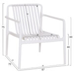 ΠΟΛΥΘΡΟΝΑ LOUNGE ΕΞΩΤ.ΧΩΡΟΥ MALEN HM6626.01 ΛΕΥΚΟ ΠΟΛΥΠΡΟΠΥΛΕΝΙΟ 67x75x75Υεκ - Image 2