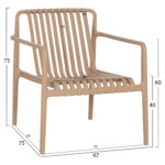 ΠΟΛΥΘΡΟΝΑ LOUNGE ΕΞΩΤ.ΧΩΡΟΥ MALEN HM6626.04 ΚΑΠΟΥΤΣΙΝΟ ΠΟΛΥΠΡΟΠΥΛΕΝΙΟ 67x75x75Υεκ - Image 2