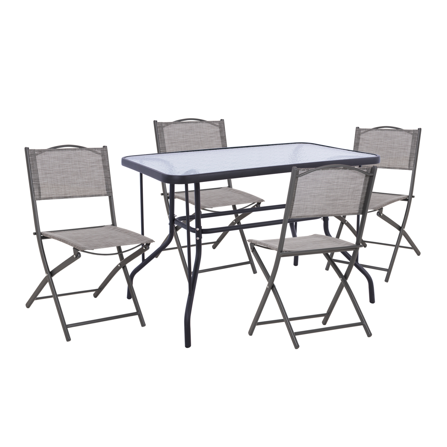 set-exchoroy-5tmch-fb921033-metalliko-tr-3 ΣΕΤ ΕΞ.ΧΩΡΟΥ 5ΤΜΧ MAG HM21033.01 ΤΡΑΠΕΖΙ ADAM & 4 ΠΤΥΣΣΟΜΕΝΕΣ ΚΑΡΕΚΛΕΣ ΓΚΡΙ - Image 1