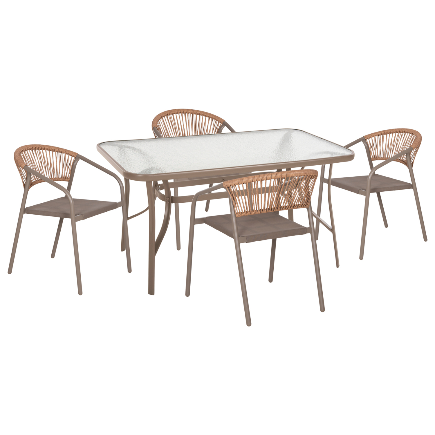 set-trapezarias-5tmch-fb91072704-karekle-7 ΣΕΤ ΤΡΑΠΕΖΑΡΙΑΣ 5ΤΜΧ BRUNO HM10860.04 ΚΑΡΕΚΛΕΣ ΜΕΤΑΛΛΙΚΕΣ & ΤΡΑΠΕΖΙ 140x80εκ ΣΑΜΠΑΝΙ - Image 1
