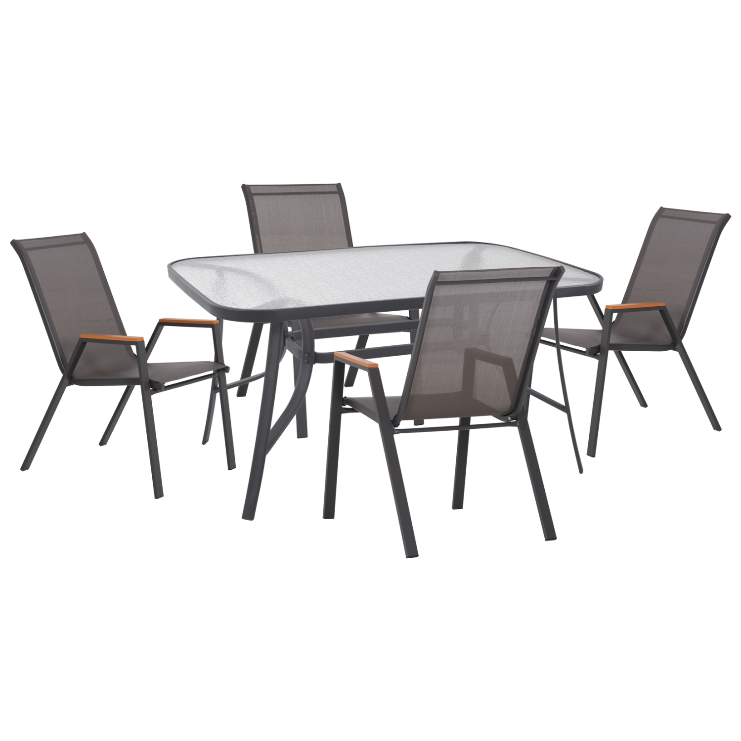 set-trapezarias-5tmch-fb91072901-karekle ΣΕΤ ΤΡΑΠΕΖΑΡΙΑΣ 5ΤΜΧ BECK HM10729.01 ΚΑΡΕΚΛΕΣ ΜΕΤΑΛΛΙΚΕΣ & ΤΡΑΠΕΖΙ 140x80εκ ΓΚΡΙ - Image 1