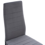 ΣΕΤ ΤΡΑΠΕΖΑΡΙΑΣ 5ΤΜΧ LADY HM21199.01 ΓΥΑΛΙ--ΜΕΤΑΛΛΟ ΣΕ ΜΑΥΡΟ & ΒΕΛΟΥΔΟ ΓΚΡΙ - Image 6