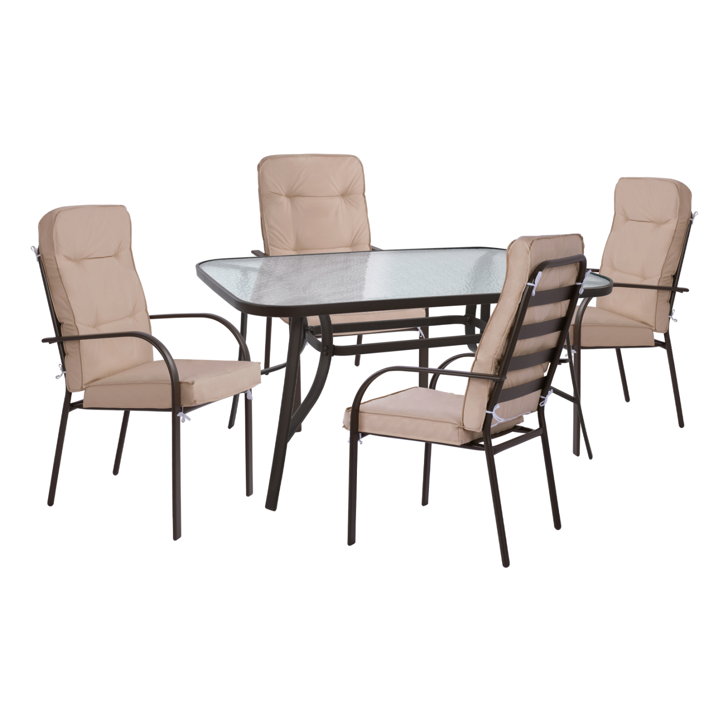 set-trapezarias-5tmx-trapezi-140ch80ch72 ΣΕΤ ΤΡΑΠΕΖΑΡΙΑΣ ΕΞΩΤ.ΧΩΡΟΥ ENDIKA HM10562.02 ΜΕΤΑΛΛΙΚΟ 5ΤΜΧ ΚΑΦΕ-ΜΠΕΖ - Image 1