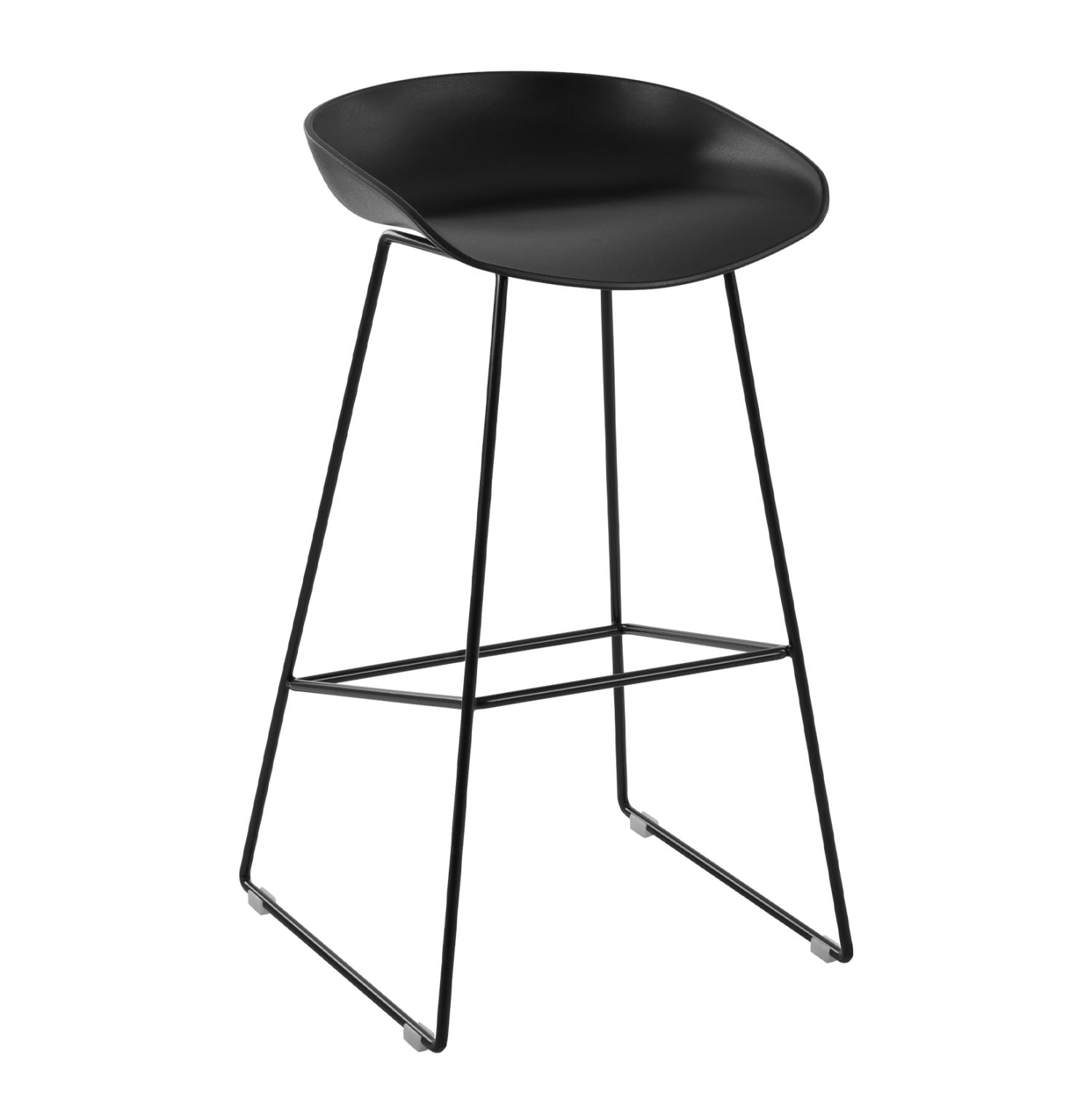 skampo-metalliko-fb9845002-me-kathisma-p ΣΚΑΜΠΟ ΜΕΤΑΛΛΙΚΟ NAILA HM8450.02 ΜΕ ΚΑΘΙΣΜΑ PP ΜΑΥΡΟ 47x47x83 εκ. - Image 1