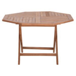 ΤΡΑΠΕΖΙ ΠΟΛΥΓΩΝΟ ΠΤΥΣΣΟΜΕΝΟ KARLIN HM6618 ΞΥΛΟ TEAK ΣΕ ΦΥΣΙΚΟ ΧΡΩΜΑ 120x120x75Yεκ. - Image 3