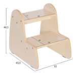 ΠΑΙΔΙΚΗ ΣΚΑΛΑ/ΣΚΑΜΠΟ RICKI HM18340.01 MDF & ΚΟΝΤΡΑΠΛΑΚΕ ΦΥΣΙΚΟ 33x43.5x40.5Υεκ - Image 2