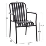 ΠΟΛΥΘΡΟΝΑ ΑΛΟΥΜΙΝΙΟΥ RACHEL HM6088.01 ΜΑΥΡΗ 63x58x85Υεκ. - Image 2