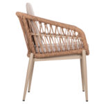 ΠΟΛΥΘΡΟΝΑ ΑΛΟΥΜΙΝΙΟΥ GALDIN HM6272.03 ΚΑΠΟΥΤΣΙΝΟ-P.E.RATTAN-ΜΠΕΖ ΥΦΑΣΜΑ 65x60x76Υεκ - Image 4