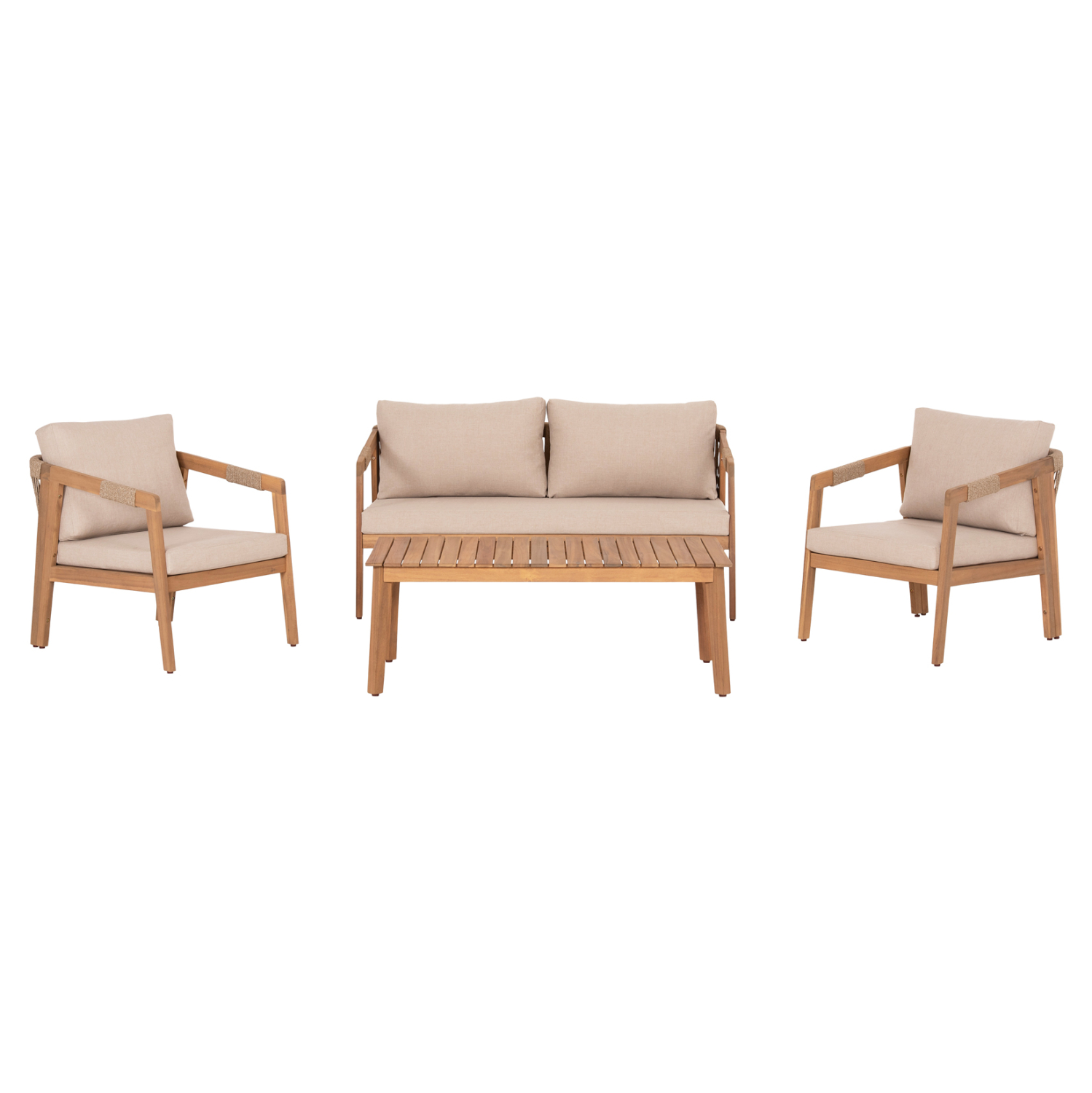 set-saloni-4tmch-fb96442-xylo-akakias-sc ΣΕΤ ΣΑΛΟΝΙ 4ΤΜΧ SAVANNA HM6442 ΞΥΛΟ ΑΚΑΚΙΑΣ--ΣΧΟΙΝΙ--ΠΟΛΥΕΣΤΕΡΙΚΟ ΥΦΑΣΜΑ ΜΠΕΖ - Image 1