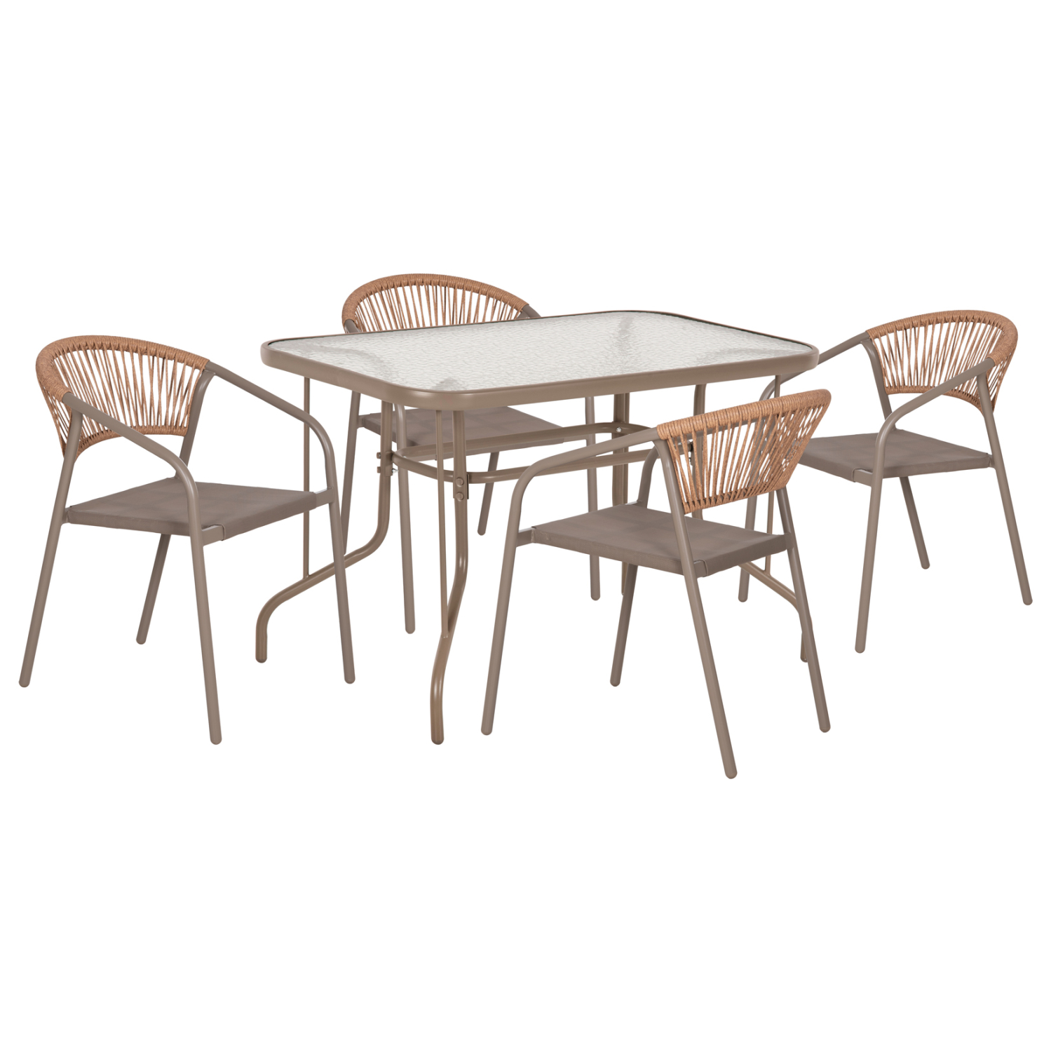 set-trapezarias-5tmch-fb91072704-karekle ΣΕΤ ΤΡΑΠΕΖΑΡΙΑΣ 5ΤΜΧ ADAM HM10727.04 ΚΑΡΕΚΛΕΣ ΜΕΤΑΛΛΙΚΕΣ & ΤΡΑΠΕΖΙ 110x60εκ ΣΑΜΠΑΝΙ - Image 1