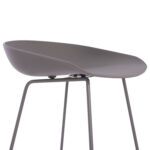 ΣΚΑΜΠΟ ΜΠΑΡ NAILA HM9299.10 ΓΚΡΙ ΜΕΣΑΙΟΥ ΥΨΟΥΣ 44x44x74Yεκ. - Image 9