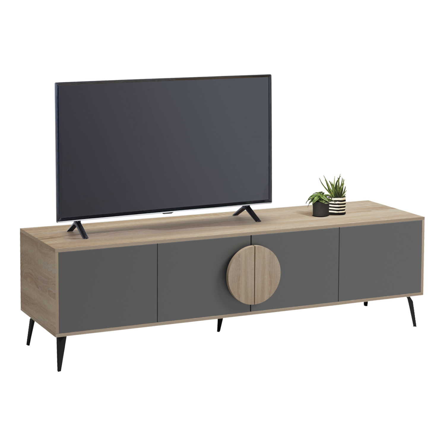 epiplo-tileorasis-fb91837013-melamini-so-6 ΕΠΙΠΛΟ ΤΗΛΕΟΡΑΣΗΣ SAVORE HM18370.13 ΜΕΛΑΜΙΝΗ SONAMA-ΓΚΡΙ 180Χ35.5Χ51Υεκ. - Image 1