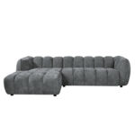 ΚΑΝΑΠΕΣ ΓΩΝΙΑ (ΑΡΙΣΤΕΡΗ) LYKKE HM3326.01L ΓΚΡΙ ΥΦΑΣΜΑ 280x89-165(η γωνία)x70Υ εκ. - Image 3