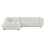 ΚΑΝΑΠΕΣ ΓΩΝΙΑ (ΑΡΙΣΤΕΡΗ) LYKKE HM3326.02L ΕΚΡΟΥ ΥΦΑΣΜΑ 280x89-165(η γωνία)x70Υεκ - Image 3