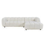 ΚΑΝΑΠΕΣ ΓΩΝΙΑ (ΔΕΞΙΑ) LYKKE HM3326.02R ΕΚΡΟΥ ΥΦΑΣΜΑ 280x89-165(η γωνία)x70Υεκ - Image 3