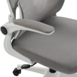 ΚΑΡΕΚΛΑ ΓΡΑΦΕΙΟΥ KESI HM1222.02 ΑΝΟΙΧΤΟ ΓΚΡΙ MESH--ΛΕΥΚΟ PP 52x50x122Υεκ. - Image 9