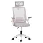 ΚΑΡΕΚΛΑ ΓΡΑΦΕΙΟΥ MATRON HM1226.02 ΛΕΥΚΟ PP--ΑΝΟΙΧΤΟ ΓΚΡΙ MESH 59x55x115Υεκ