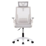 ΚΑΡΕΚΛΑ ΓΡΑΦΕΙΟΥ MATRON HM1226.02 ΛΕΥΚΟ PP--ΑΝΟΙΧΤΟ ΓΚΡΙ MESH 59x55x115Υεκ - Image 3