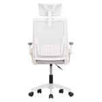 ΚΑΡΕΚΛΑ ΓΡΑΦΕΙΟΥ MATRON HM1226.02 ΛΕΥΚΟ PP--ΑΝΟΙΧΤΟ ΓΚΡΙ MESH 59x55x115Υεκ - Image 6