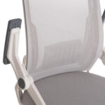 ΚΑΡΕΚΛΑ ΓΡΑΦΕΙΟΥ MATRON HM1226.02 ΛΕΥΚΟ PP--ΑΝΟΙΧΤΟ ΓΚΡΙ MESH 59x55x115Υεκ - Image 9