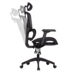 ΚΑΡΕΚΛΑ ΓΡΑΦΕΙΟΥ APEX HM1227.01 ΜΑΥΡO MESH & PP 70x66x113-130Υεκ - Image 4