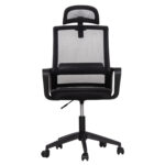 ΚΑΡΕΚΛΑ ΓΡΑΦΕΙΟΥ VELOCITY HM1229.01 ΜΑΥΡO MESH & PP 60x62x123Υεκ - Image 3
