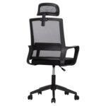 ΚΑΡΕΚΛΑ ΓΡΑΦΕΙΟΥ VELOCITY HM1229.01 ΜΑΥΡO MESH & PP 60x62x123Υεκ - Image 5