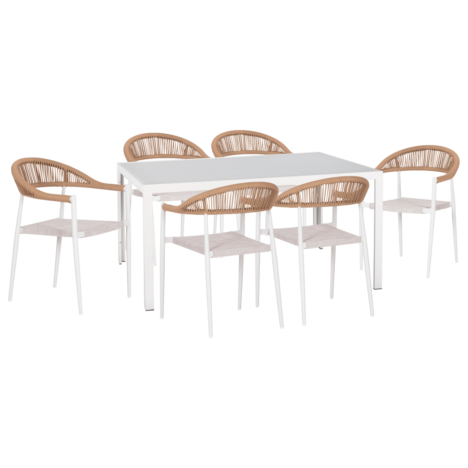 set-trapezarias-7tmch-fb91087603-trapezi-9 ΣΕΤ ΤΡΑΠΕΖΑΡΙΑΣ 7ΤΜΧ BERG HM10876.03 ΤΡΑΠΕΖΙ ΜΕΤΑΛ.ΛΕΥΚΟ--ΚΑΡΕΚΛΕΣ ΑΛΟΥΜΙΝΙΟΥ - Image 1