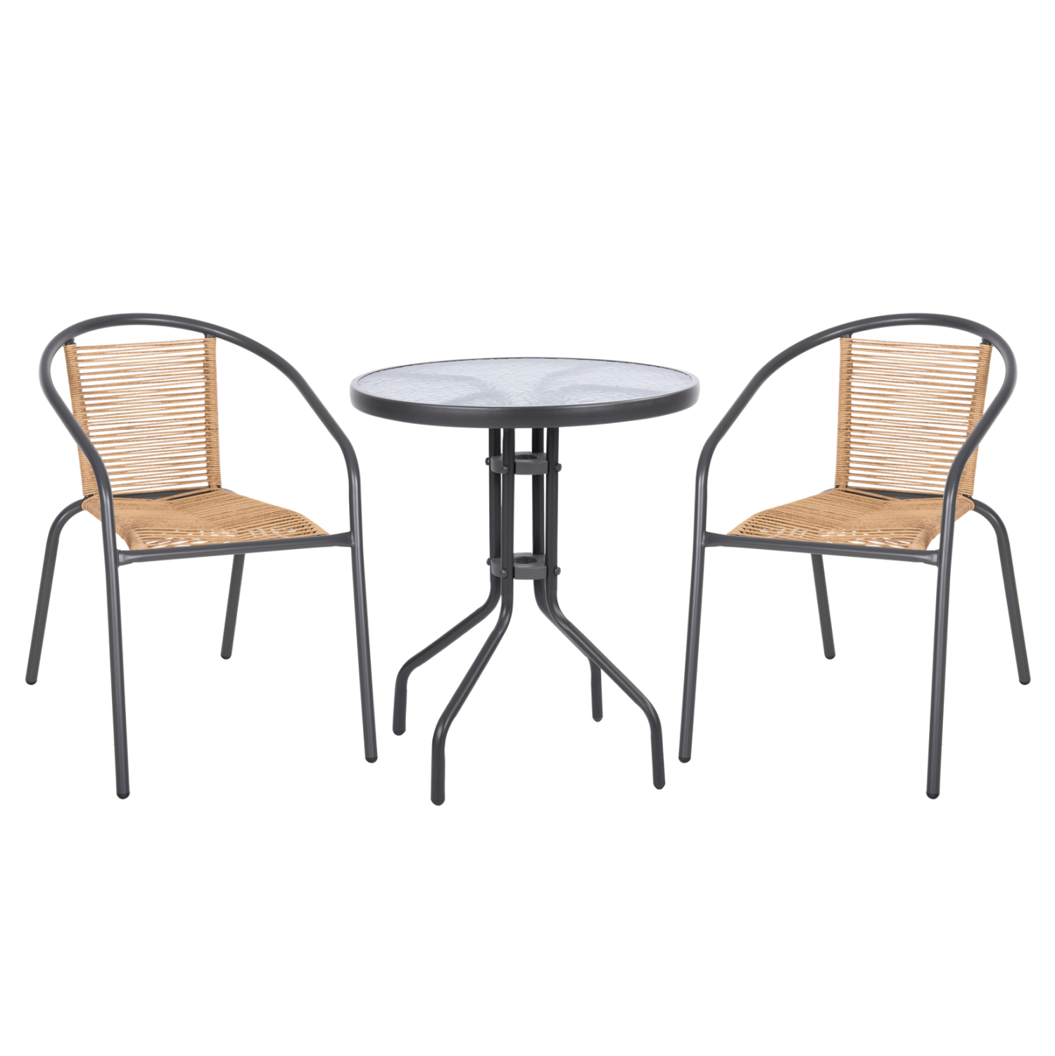 set-trapezarias-exchoroy-3tmch-fb9108790-11 ΣΕΤ ΤΡΑΠΕΖΑΡΙΑΣ ΕΞ.ΧΩΡΟΥ 3ΤΜΧ LIMA HM10879.02 ΜΕΤΑΛΛΟ ΓΚΡΙ & P.E.RATTAN ΦΥΣΙΚΟ (ΣΤΡΟΓΓΥΛΟ) - Image 1