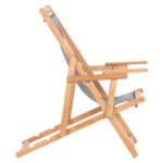 ΣΕΖΛΟΝΓΚ ΜΕ ΜΠΡΑΤΣΑ ΛΗΜΝΟΣ & PVC ΓΚΡΙ HM11708.10T ΞΥΛΟ ΟΞΙΑΣ ΚΑΡΥΔΙ 62.5x97x105Υεκ - Image 4