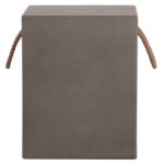 ΣΚΑΜΠΟ ΤΕΤΡΑΓΩΝΟ FIBER CEMENT ΜΕ ΧΕΡΟΥΛΙΑ ZAK HM6581.01 ΣΕ ΓΚΡΙ 36x36x45.5Υεκ - Image 3