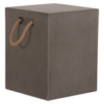 ΣΚΑΜΠΟ ΤΕΤΡΑΓΩΝΟ FIBER CEMENT ΜΕ ΧΕΡΟΥΛΙΑ ZAK HM6581.01 ΣΕ ΓΚΡΙ 36x36x45.5Υεκ - Image 5