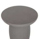 ΤΡΑΠΕΖΙ ΒΟΗΘΗΤΙΚΟ FIBER CEMENT ΣΤΡΟΓΓΥΛΟ HIKARI HM6593.01 ΓΚΡΙ Φ46x48Υεκ. - Image 5