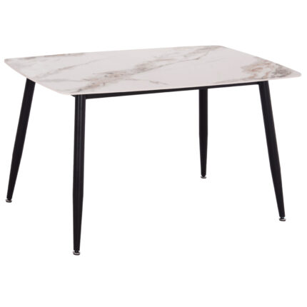 ΤΡΑΠΕΖΙ RAVEN HM9854.04 ΚΕΡΑΜΙΚΟ TOP ΜΕ ΟΨΗ ΜΑΡΜΑΡΟΥ τ.CALACATTA 120x70x73Υεκ.