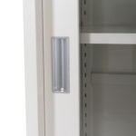 ΒΙΒΛΙΟΘΗΚΗ ΜΕ ΣΥΡΟΜΕΝΕΣ ΠΟΡΤΕΣ SIDER HM6632.02 ΜΕΤΑΛΛΙΚΗ ΛΕΥΚΗ 90x40x185Υεκ - Image 8